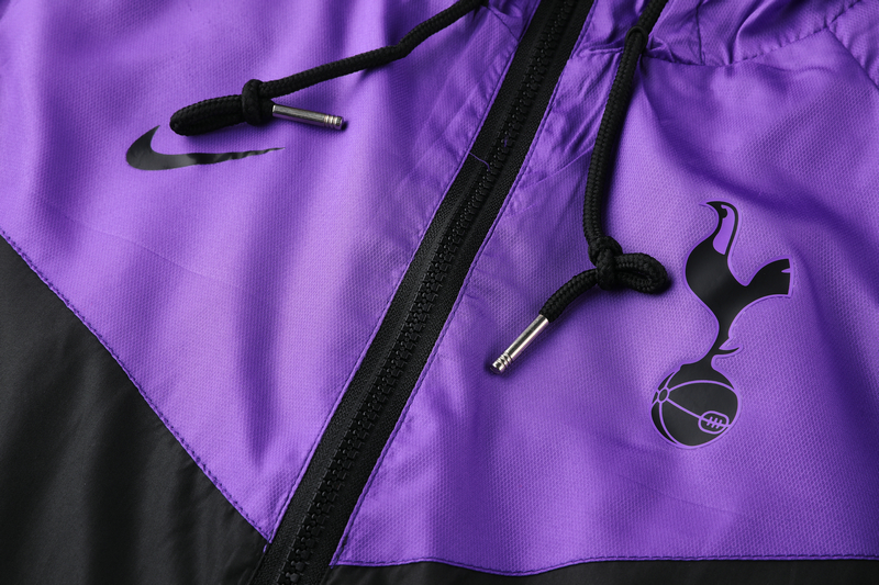 Tottenham Hotspur 2019-20 Black Purple Hoody Jacket - Click Image to Close